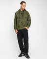 Shop Men's Olive Astronaut AOP Hoodie-Full