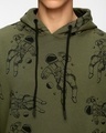 Shop Men's Olive Astronaut AOP Hoodie