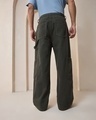 Shop Men's Olive Baggy Straight Fit Carpenter Jeans-Full