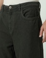 Shop Men's Olive Baggy Straight Fit Jeans