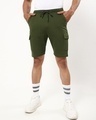 Shop Men's Olive Basic Cargo Shorts-Design