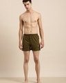 Shop Men's Olive Casual Boxers-Full