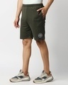 Shop Men's Olive Casual Shorts-Full