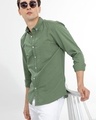 Shop Men's Olive Cotton Shirt-Design
