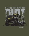 Shop Men's Olive Dirt Never Hurt Graphic Printed T-shirt-Full