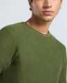 Shop Men's Olive Flat Knits Sweater