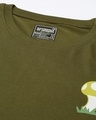 Shop Men's Olive Graphic Printed Oversized T-shirt