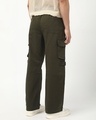 Shop Men's Olive Green Baggy Straight Fit Cargo Pants-Design