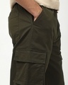 Shop Men's Olive Green Baggy Straight Fit Cargo Pants