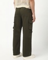 Shop Men's Olive Green Baggy Straight Fit Cargo Pants-Design