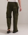 Shop Men's Olive Green Cargo Track Pants-Design