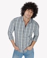 Shop Men's Olive Green Checked Shirt-Front
