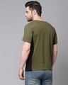 Shop Men's Olive Green Color Blocked Slim Fit T-shirt-Full