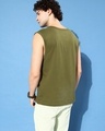 Shop Men's Olive Green Graphic Printed Oversized Vest-Design