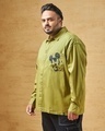 Shop Men's Green Mickey Graphic Printed Oversized Plus Size Shirt-Design
