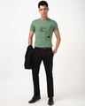 Shop Men's Olive Green Live For The Night Graphic Printed T-shirt