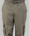 Shop Men's Olive Green Loose Comfort Fit Cargo Parachute Pants