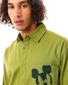 Shop Men's Olive Green Mickey Graphic Printed Oversized Shirt