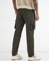 Shop Men's Olive Green Nylon Cargo Parachute Pants-Design