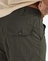 Shop Men's Olive Green Nylon Cargo Parachute Pants