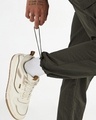 Shop Men's Olive Green Nylon Cargo Parachute Pants