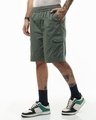 Shop Men's Olive Green Oversized Cargo Shorts-Design