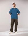 Shop Men's Olive Green Oversized Parachute Pants-Full