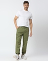 Shop Men's Olive Green Slim Fit Cargo Joggers