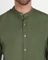 Shop Men's Olive Green Slim Fit Shirt