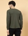 Shop Men's Olive Green Waffle Knitted T-Shirt-Full