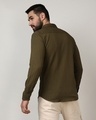 Shop Men's Olive Green Textured Shirt-Design