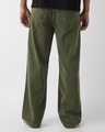 Shop Men's Olive Green Wide Leg Acid Wash Jeans-Design