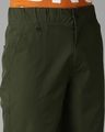 Shop Men's Olive Green Woven Slim Fit Shorts