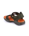 Shop Men's Olive & Orange Self Design Sandals