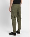 Shop Men's Olive Over Dyed Cargo Jogger Pants-Design