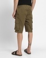 Shop Men's Olive Over Dyed Cargo Shorts-Full