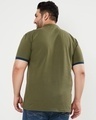 Shop Men's Olive Plus Size Polo T-shirt-Design
