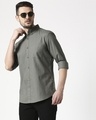 Shop Men's Olive Slim Fit Casual Oxford Shirt-Front