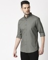 Shop Men's Olive Slim Fit Casual Oxford Shirt-Design