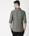 Shop Men's Olive Slim Fit Casual Oxford Shirt-Full