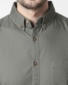 Shop Men's Olive Slim Fit Casual Oxford Shirt