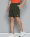 Shop Men's Olive Slim Fit Shorts-Design