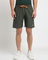 Shop Men's Olive Sports Shorts-Full