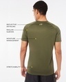 Shop Men's Olive Training Slim Fit T-shirt-Design