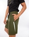 Shop Men's Olive Utility Shorts-Front