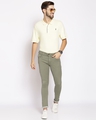 Shop Men's Olive Washed Slim Fit Mid Rise Clen Look No Faded Jeans-Design