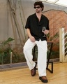Shop Men's Onyx Black All Over Printed Oversized Shirt-Full