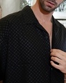 Shop Men's Onyx Black All Over Printed Oversized Shirt