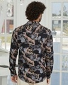 Shop Men's Onyx Black & Brown Abstract Printed Shirt-Design