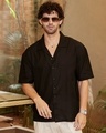 Shop Men's Onyx Black Oversized Shirt-Front